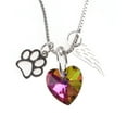 thumbnail image 1 of Rainbows Bridge Crystal Pendant Necklace Pet Loss Jewelry Cat Memorials Gifts, 1 of 7
