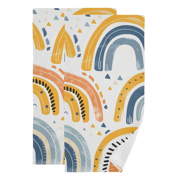 Rainbows Consist by Stripes Hand Towel Absorbent Bath Towels for Bathroom Sports Gym 28" x 14" Set of 2