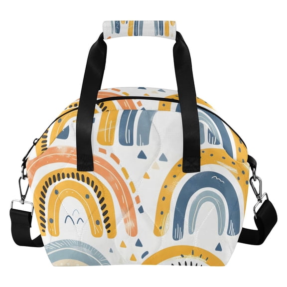 Rainbows Consist by Stripes Insulated Lunch Bag Reusable Quilted Lunch Box Waterproof Leakproof Lunch Container
