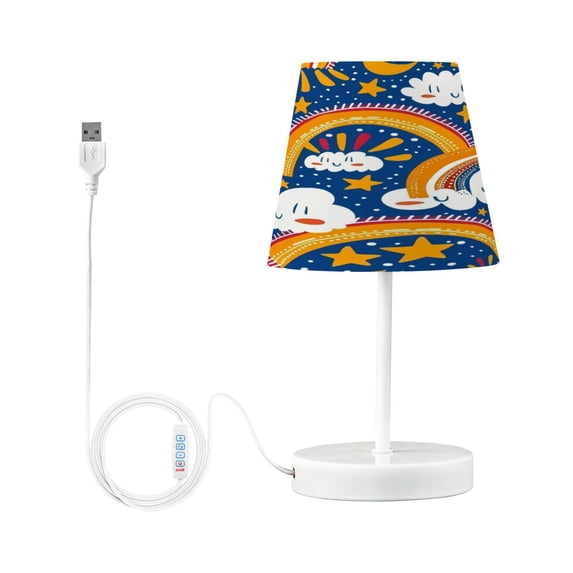 Rainbows and Cute Cloud Desk Lamp LED Table Nightstand Lamps with 3 Color Temperatures for Home Bedroom Living Room Decor 6x11