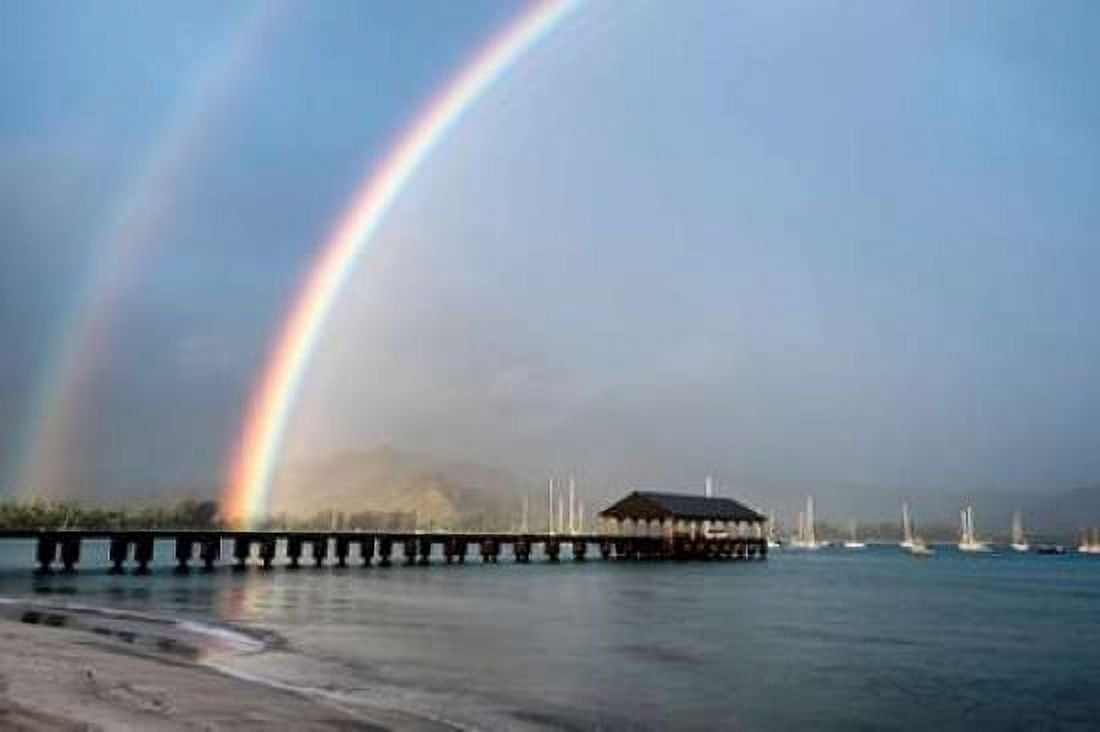 Rainbows at Hanalei Canvas Art - Daniel Burt (24 x 36)