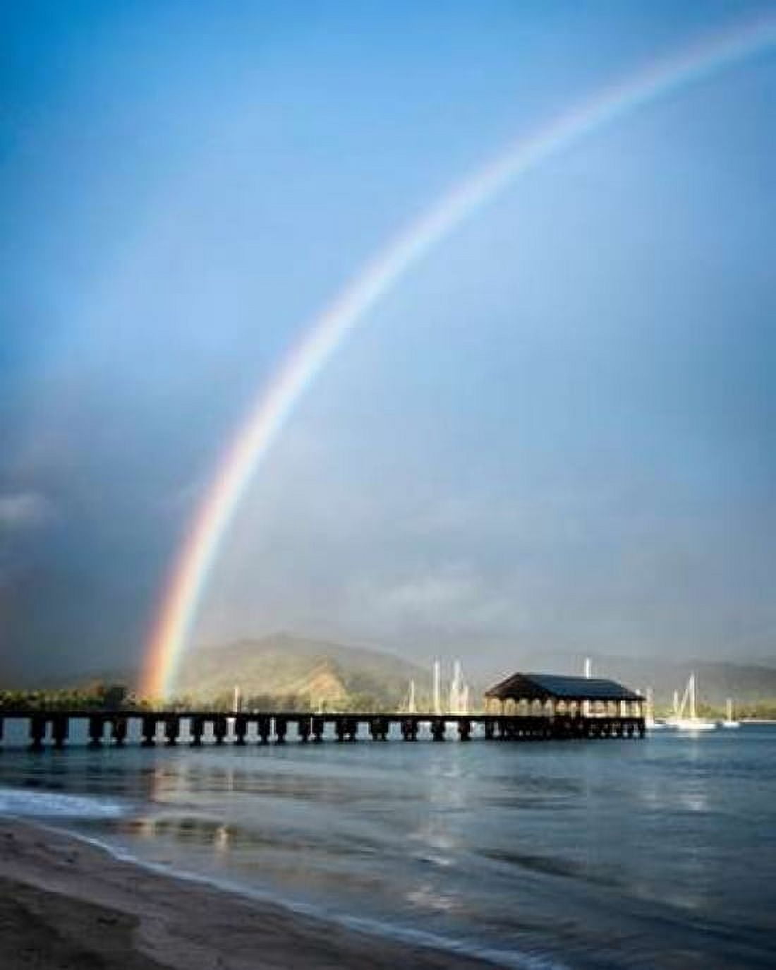 Rainbows at Hanalei II Canvas Art - Daniel Burt (24 x 30)