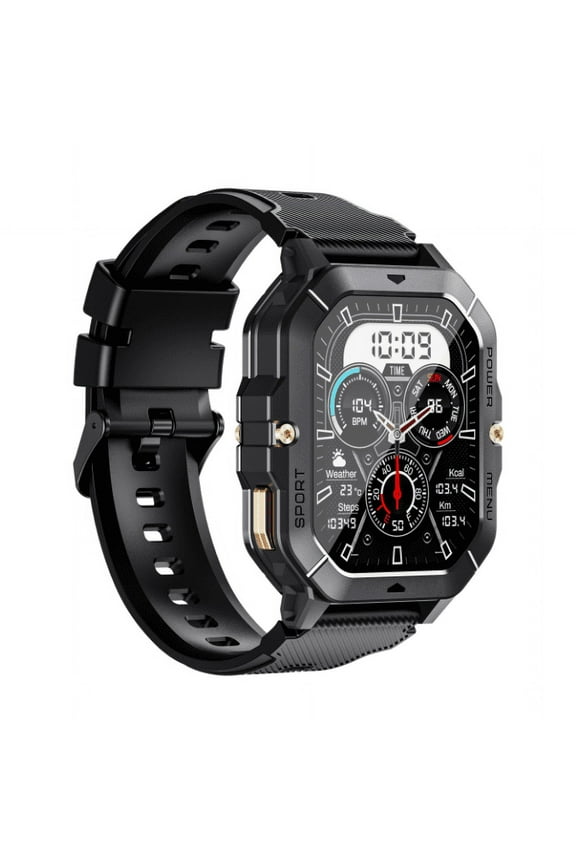 C28 smart watch, 2.02-inch HD screen, AI voice assistant, supports answering/making calls, Android 9.0/iOS9.0 sports watch