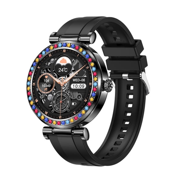 Rainbuvvy CF30 smart women's watch, 1.27-inch full-circle touch screen, supports answering/making calls, Android 6.0/iOS10 fashionable wear watch