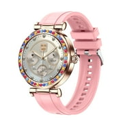 Rainbuvvy CF30 smart womens watch, 1.27-inch full-circle touch screen, supports answering/making calls, Android 6.0/iOS10 fashionable wear watch