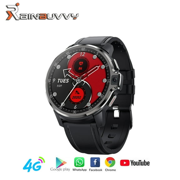 Rainbuvvy DM30 4G Smart Watch 1.6 Inch IPS Screen Dual System Dual 5.0MP Camera 4GB+64GB 1050mAh WIFI GPS Face ID for Android or iOS