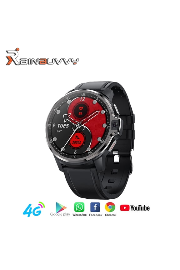 DM30 4G Smart Watch 1.6 Inch IPS Screen Dual System Dual 5.0MP Camera 4GB+64GB 1050mAh WIFI GPS Face ID for Android or iOS