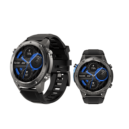 Rainbuvvy DM56 Smart Watch 1.43 Inch Full Touch Screen GPS Barometer Compass 5ATM 170+ Sports Modes IOS Android Outdoor Sports Watch
