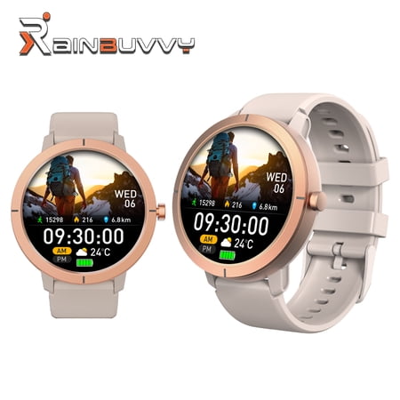 Rainbuvvy DM76 GPS Smart Watch 1.32 Inch AMOLED Bluetooth 5.3 360mAh 5ATM 170 Sports Mode Compass Altitude Sports Watch