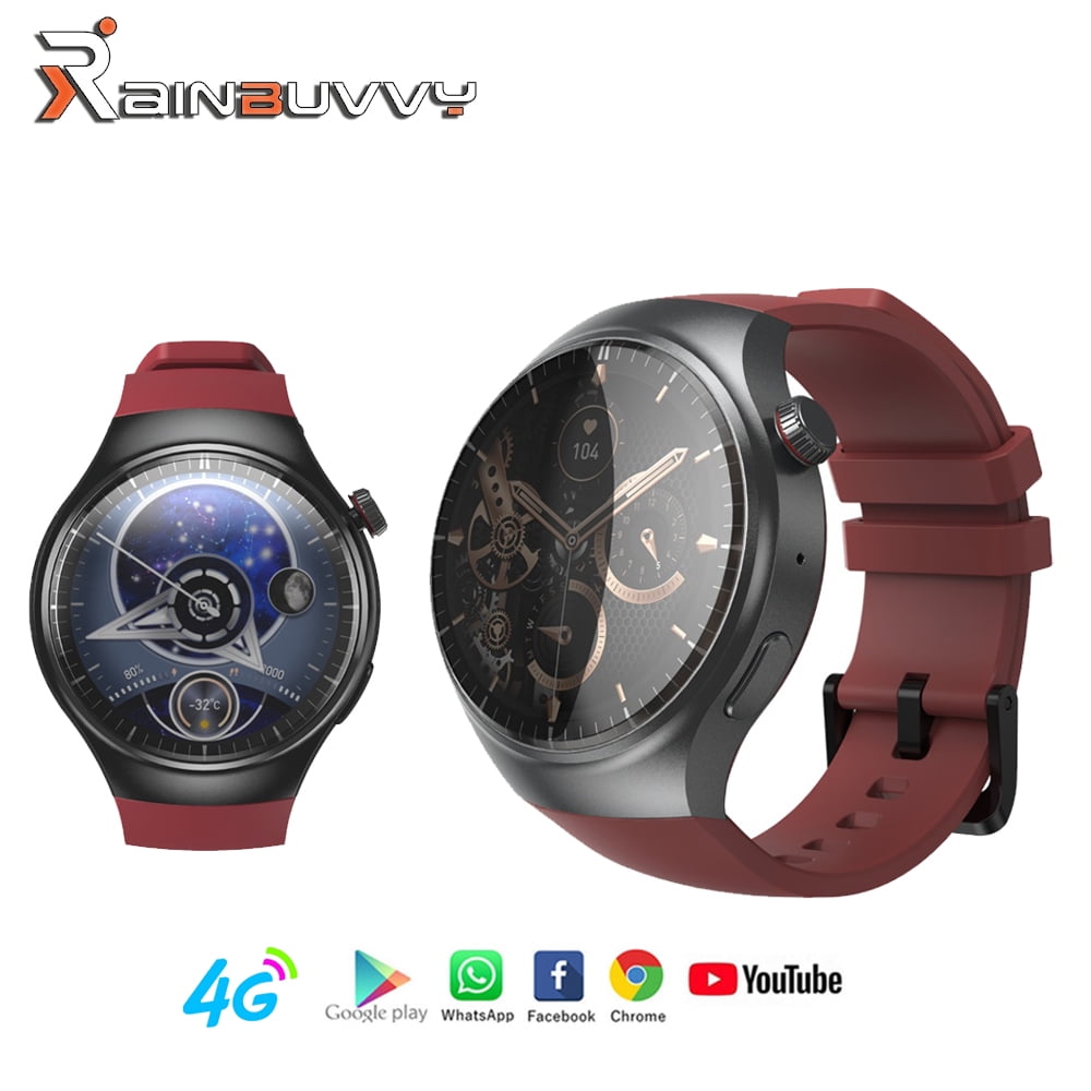 Rainbuvvy DM80 4G Smart Watch 1.43 Inch AMOLED Round Screen 2GB+16GB Beidou System + GPS WiFi Sleep Monitoring Fitness Tracker 950mAh Sports Outdoor Watch
