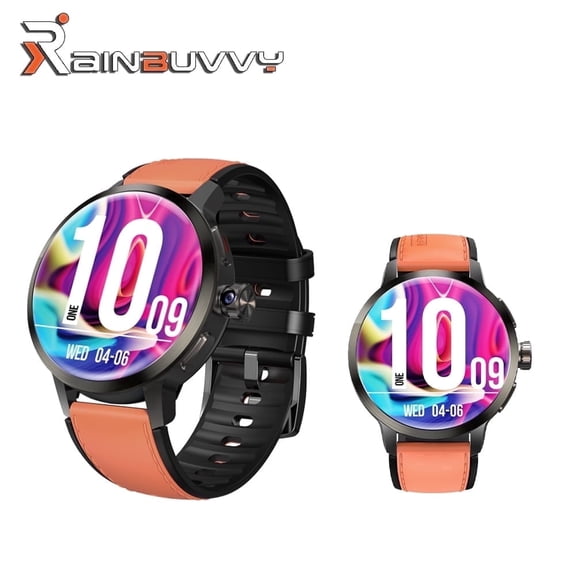 4G Smartwatch SL8541E Quad-Core 2GB 16GB Rotating Camera Men's Watch 1.75-inch AMOLED Large Screen Android 8.1 Smartwatch 1520mAh WiFi Bluetooth GPS Fitness Tracker Sports Watch (Black)