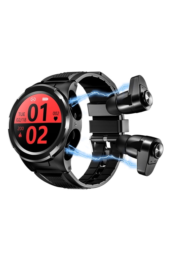 F6 Smartwatch 1.28 inch IPS 2-in-1 Bluetooth Headset Bluetooth Music Sports Watch