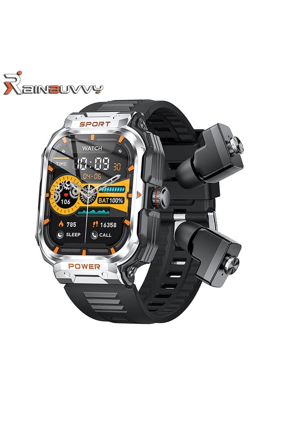 GT55 2.01 Inch Smart Watch Portable Bluetooth Headset IP67 Support Android 5.0/iOS 9 Compatible Sports Watch Silver