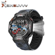 Rainbuvvy KC91 Smart Watch 1.39 inch GPS Track 3ATM Waterproof iOS9.0/Android 4.4 Health Monitoring Flashlight Function Message Notification Smart Sports Watch