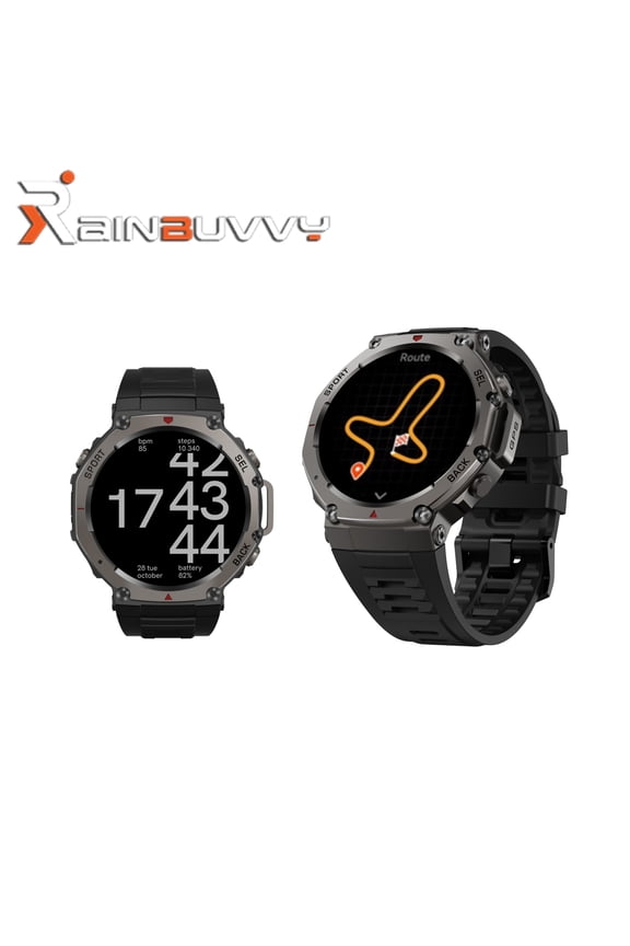 New DM58 Drop Resistant GPS Smart Watch 1.43 Inch AMOLED 5ATM Water Resistance Height Compass 500mAh Outdoor Sports Watch
