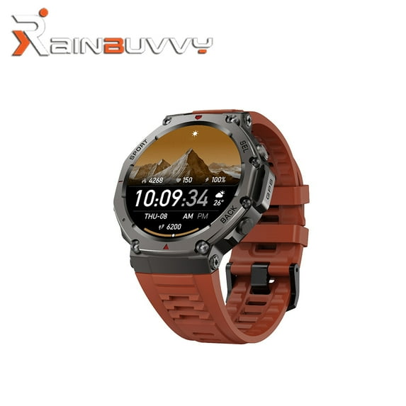 Rainbuvvy New DM58 Drop Resistant GPS Smart Watch 1.43 Inch AMOLED 5ATM Water Resistance Height Compass 500mAh Outdoor Sports Watch