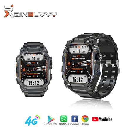 Rainbuvvy Q888 4G Android Smart Watch 2.06 Inch AMOLED HD Screen 3GB 32GB 930mAh GPS 2MP Rotatable Camera WIFi Flashlight Bluetooth 4.2 Sports Smart Watch