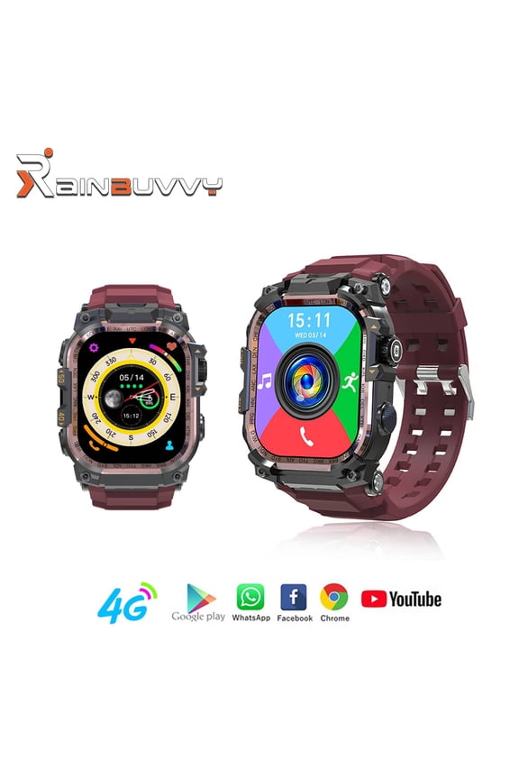 Q888 4G Android Smart Watch 2.06 Inch AMOLED HD Screen 3GB 32GB 930mAh GPS 2MP Rotatable Camera WIFi Flashlight Bluetooth 4.2 Sports Smart Watch