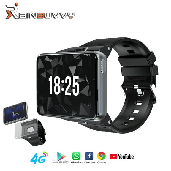 Rainbuvvy S999 4G Smart Watch 2.88 inch MTK6761 4GB+64GB Dual Camera 500W/1300W Built-in GPS WIFi 2300mAh Android 9.0 Big Screen Smart Watch