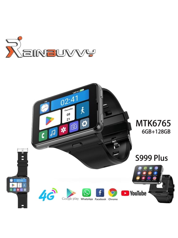 S999 Plus 4G Smart Large Screen Watch 2.88-inch TFT Display 6GB RAM 128GB Storage Android 11.0 2MP/8MP Bluetooth 5.0 2300mAh Multiple Colors Available