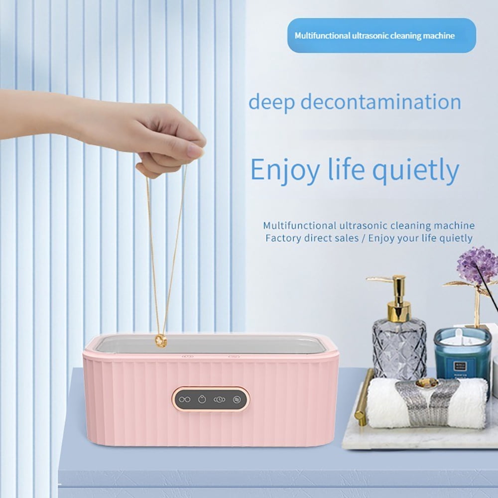 Rainbuvvy SL102 - Ultrasonic Cleaner Suitable for cleaning (jewelry, jewelry, glasses, watches, etc.): 47000HZ frequency, 360° deep cleaning