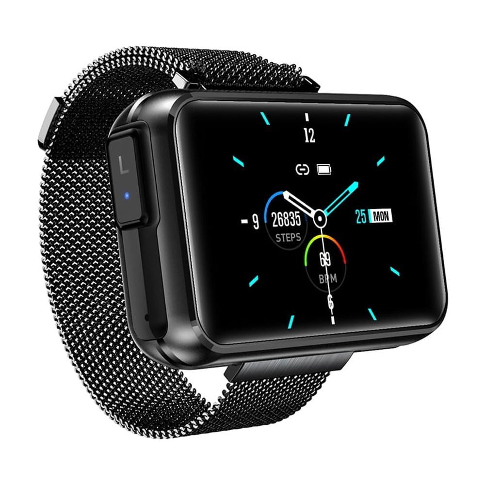 Rainbuvvy T91 Smart Watch 1.4 Inch Portable Bluetooth Headset Built-in Charging Case Bluetooth 5.0 Sports Watch