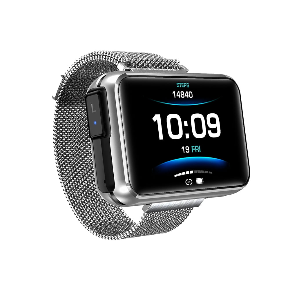 Rainbuvvy T91 Smart Watch 1.4 Inch Portable Bluetooth Headset Built-in Charging Case Bluetooth 5.0 Sports Watch