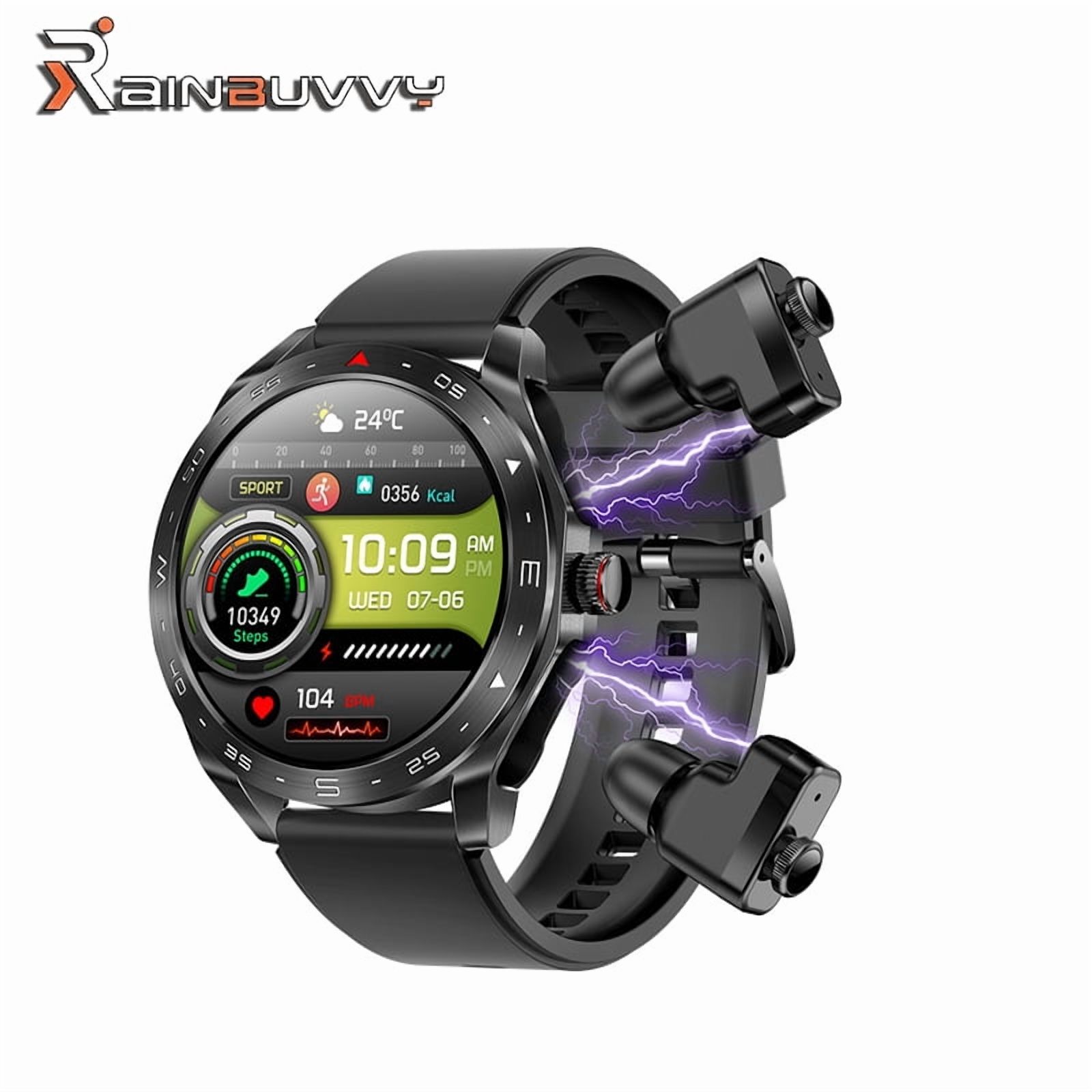 Rainbuvvy T95 Smart Watch 1.52 Inch Built-in Portable Headphones Sleep Monitoring Fitness Tracker Outdoor Sports Watch