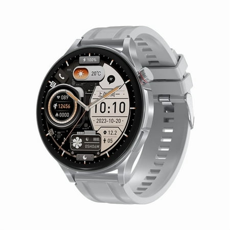 Rainbuvvy V13 Pro Smart Watch 1.8 Inch HD Screen NFC Incoming Call Notification IP67 Sleep Monitoring Fitness Tracker Android 6.0/iOS10 Sports Watch Silver