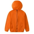 thumbnail image 1 of Raincoat Girls Girls Lightweight Sun Jacket Breathable Windbreaker Outerwear Shield Toddler Rain Jacket Orange 6 Years-7 Years, 1 of 3