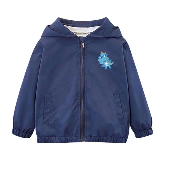 Raincoat for Kids,Boys Girls Hooded Jackets Windproof Coat Cute Zipper Windproof Outwear Unisex Kids Hooded Jacket Windbreaker Zip Coat Cartoon Print Outwear Toddler