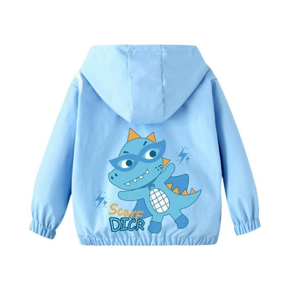 Raincoat for Kids,Boys Girls Hooded Jackets Windproof Coat Cute Zipper Windproof Outwear Unisex Kids Hooded Jacket Windbreaker Zip Coat Cartoon Print Outwear Toddler