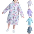 thumbnail image 1 of Raincoat,Toddler Girl Rain Jacket,Toddler Rain Jacket Boy Kids Rain Poncho with Hooded Reusable Waterproof Lightweight Ponchos Kids Boy Girl Raincoat Outwear, 1 of 7
