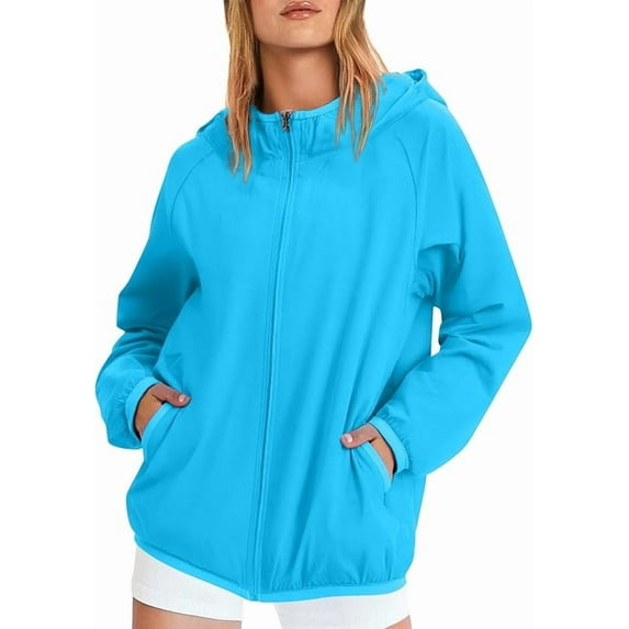 Raincoat Women Lightweight Waterproof Rain Jackets Outdoor Hooded Windbreaker Casual Zip Up Hooded Rain Jackets