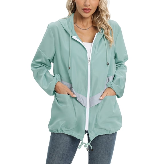 Raincoat Women Lightweight Waterproof Rain Jackets Packable Outdoor Hooded Windbreaker for Cycling Climbing Traveling Walking,S-3XL