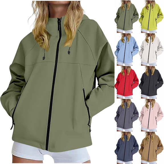 Raincoat Women Waterproof Long Hooded Rain Jacket Trench Coats Windbreaker Travel Jacket Outdoor Mountaineering Clothing Sports Jacket