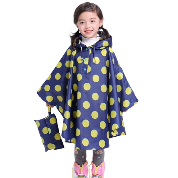 Raincoat for Boys Girls Cartoon 3D Ponchos Coat Hooded Waterproof Thin Kids Rain Gear