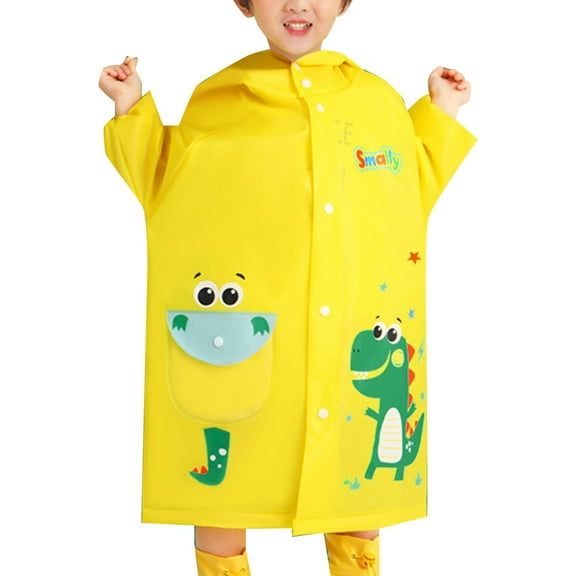 Raincoat for Boys Girls Poncho Lightweight Hooded Cartoon Rainproof Portable Foldable With Storage Bag Kids Rain Gear
