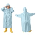 thumbnail image 1 of Raincoat for Boys Waterproof Rain Jackets Reusable Rain Ponchos with Hood and Sleeves Travel Rain Poncho 2-4 Years, 1 of 5