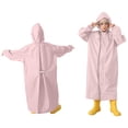 thumbnail image 1 of Raincoat for Girls Light Waterproof Tween Rain Jacket Reusable Kids Ponchos with Hood Travel Rain Poncho 12-14 Years, 1 of 5