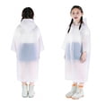 thumbnail image 1 of Raincoat for Girls Waterproof Rain Jackets Reusable Kids Ponchos with Hood Travel Rain Poncho 4-9 Years, 1 of 4