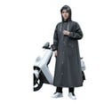 thumbnail image 1 of Raincoat non-disposable men's long full-body battery car electric car female adult conjoined riding anti-riot poncho-black, 1 of 3