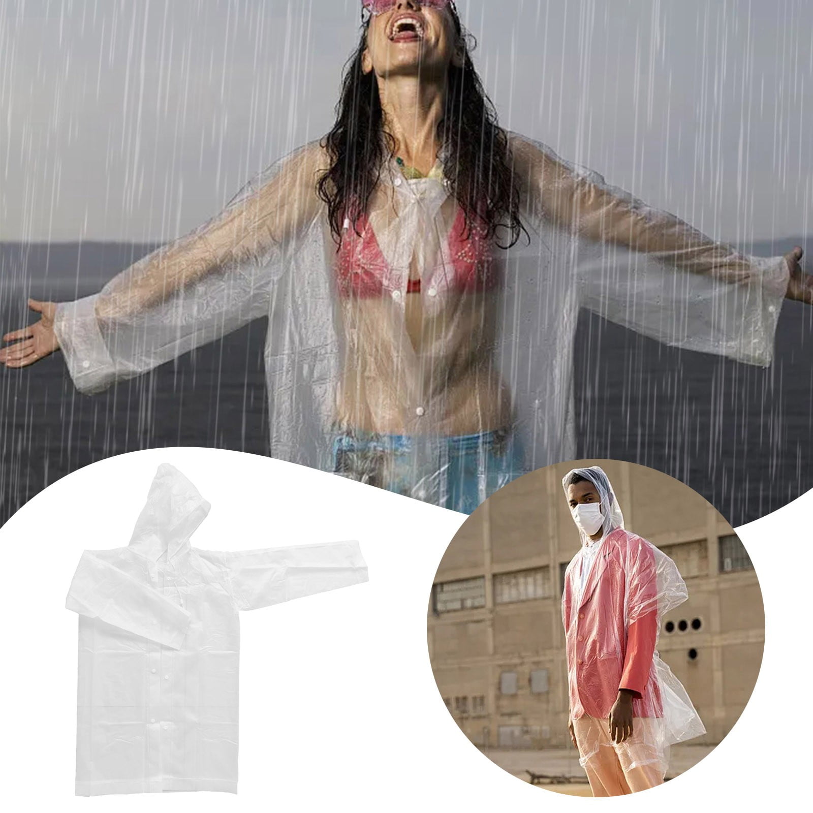 Raincoats for Dogs Clear Transparent Rain Poncho Disposable Rain