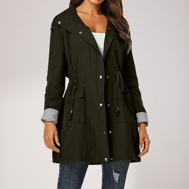 Ladies padded raincoats sales