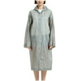 thumbnail image 1 of Raincoats for Adults Reusable EVA Rain Ponchos Lightweight Rain Coat Waterproof Rain Wear with Drawstring Hood for Men and Women, 1 of 5