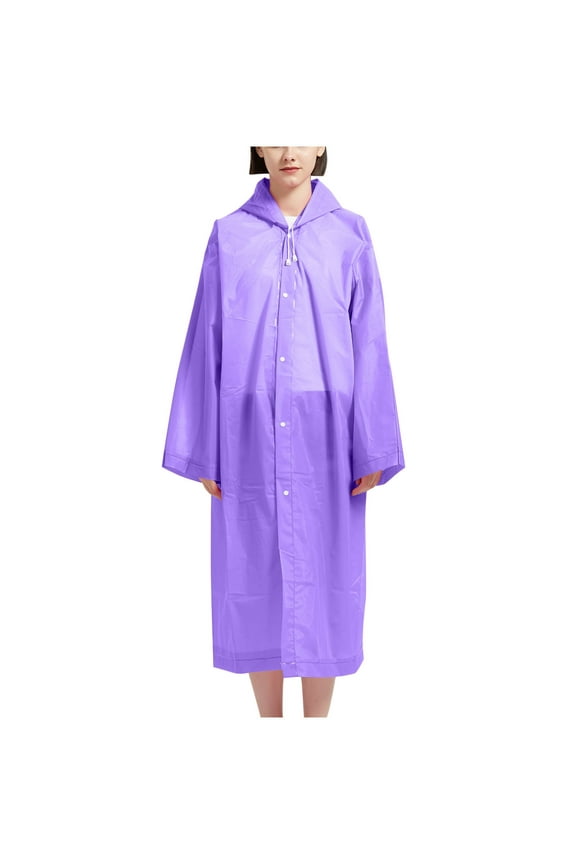 Raincoats for Adults Reusable EVA Rain Ponchos Lightweight Rain Coat Waterproof Rain Wear with Drawstring Hood for Men and Women