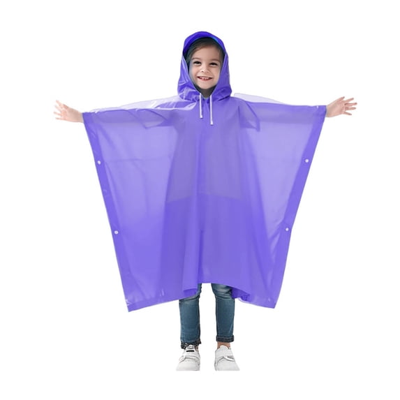 Raincoats for Kids Light Waterproof Boys Rain Jacket Reusable Rain Ponchos with Hood Lightweight Rain Poncho 5-10 Years