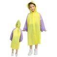 thumbnail image 1 of Raincoats for Kids Reusable Rain Ponchos with Hood Waterproof Rain Coats (Purple 110*53CM), 1 of 3