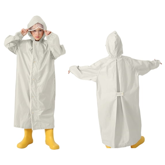 Raincoats for Tween Light Waterproof Tween Rain Jacket Reusable Rain Ponchos with Hood and Sleeves Light Rain Jacket 10-12 Years