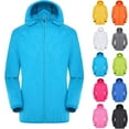 thumbnail image 1 of Raincoats for Women with Hood Women Men Windproof Jacket Outdoor Bicycle Sports Quick Dry Windbreaker Coat Top Sky Blue M, 1 of 3